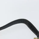 CELINE Shoulder Bag Leather Black Gold Auth SW1942-8