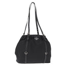 PRADA Shoulder Bag Nylon Black Silver Auth SW1943-1