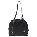 PRADA Shoulder Bag Nylon Black Silver Auth SW1943-3