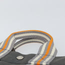 HERMES Fourre Tout PM Hand Bag cotton Gray Orange Auth SW1944-8