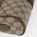 GUCCI GG Supreme Web Sherry Line Bag PVC Beige Gold 98 02 004 Auth SW1946-10