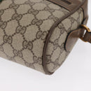 GUCCI GG Supreme Web Sherry Line Bag PVC Beige Gold 98 02 004 Auth SW1946-14