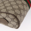 GUCCI GG Supreme Web Sherry Line Bag PVC Beige Gold 98 02 004 Auth SW1946-15