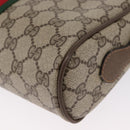 GUCCI GG Supreme Web Sherry Line Bag PVC Beige Gold 98 02 004 Auth SW1946-16