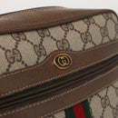 GUCCI GG Supreme Web Sherry Line Bag PVC Beige Gold 98 02 004 Auth SW1946-19
