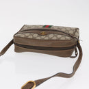 GUCCI GG Supreme Web Sherry Line Bag PVC Beige Gold 98 02 004 Auth SW1946-7