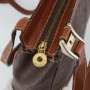 LOEWE Anagram Shoulder Bag PVC Brown Gold Auth SW1947-10