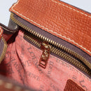 LOEWE Anagram Shoulder Bag PVC Brown Gold Auth SW1947-20