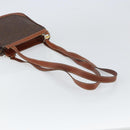 LOEWE Anagram Shoulder Bag PVC Brown Gold Auth SW1947-7