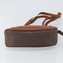 LOEWE Anagram Shoulder Bag PVC Brown Gold Auth SW1947-5