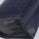 BALLY Hand Bag Leather Navy Gold Auth SW1949-13