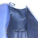 BALLY Hand Bag Leather Navy Gold Auth SW1949-18