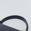 BALLY Hand Bag Leather Navy Gold Auth SW1949-8