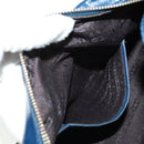 CELINE Hand Bag Leather Navy Gold Auth SW1962V-20