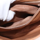 CELINE Macadam Canvas Shoulder Bag PVC Beige Gold Auth SW1963-21