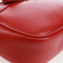 Salvatore Ferragamo Shoulder Bag Leather Red Gold Auth SW1965V-10