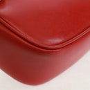 Salvatore Ferragamo Shoulder Bag Leather Red Gold Auth SW1965V-12