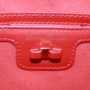 Salvatore Ferragamo Shoulder Bag Leather Red Gold Auth SW1965V-16