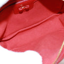 Salvatore Ferragamo Shoulder Bag Leather Red Gold Auth SW1965V-17