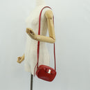 Salvatore Ferragamo Shoulder Bag Leather Red Gold Auth SW1965V-22