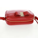 Salvatore Ferragamo Shoulder Bag Leather Red Gold Auth SW1965V-6