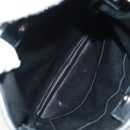 SAINT LAURENT Shoulder Bag Canvas Black Silver Auth SW1966V-11