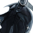 SAINT LAURENT Shoulder Bag Canvas Black Silver Auth SW1966V-19