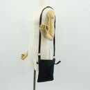 SAINT LAURENT Shoulder Bag Canvas Black Silver Auth SW1966V-22
