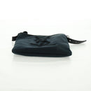 SAINT LAURENT Shoulder Bag Canvas Black Silver Auth SW1966V-5