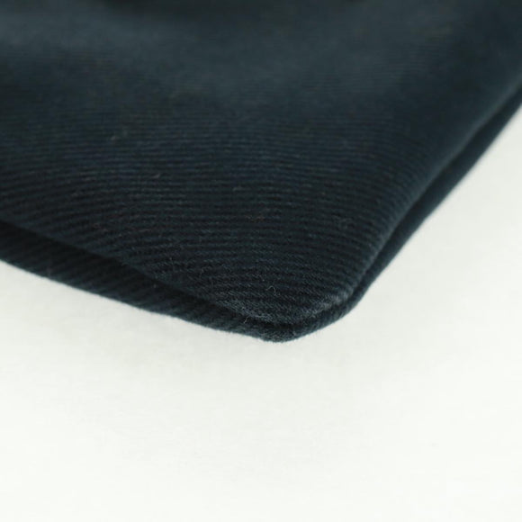 SAINT LAURENT Shoulder Bag Canvas Black Silver Auth SW1966V