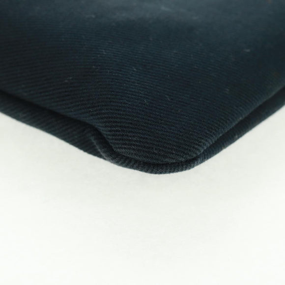 SAINT LAURENT Shoulder Bag Canvas Black Silver Auth SW1966V