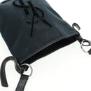 SAINT LAURENT Shoulder Bag Canvas Black Silver Auth SW1966V-6