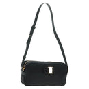Salvatore Ferragamo Shoulder Bag Nylon Black Gold Auth SW1967V-1