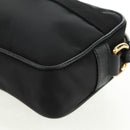 Salvatore Ferragamo Shoulder Bag Nylon Black Gold Auth SW1967V-14