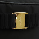 Salvatore Ferragamo Shoulder Bag Nylon Black Gold Auth SW1967V-17