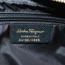 Salvatore Ferragamo Shoulder Bag Nylon Black Gold Auth SW1967V-11