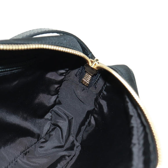Salvatore Ferragamo Shoulder Bag Nylon Black Gold Auth SW1967V