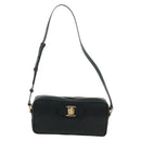 Salvatore Ferragamo Shoulder Bag Nylon Black Gold Auth SW1967V-13