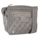 CHANEL Cococoon Shoulder Bag Nylon Gray Silver CC Auth SW1968-1