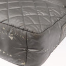 CHANEL Cococoon Shoulder Bag Nylon Gray Silver CC Auth SW1968-17