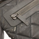CHANEL Cococoon Shoulder Bag Nylon Gray Silver CC Auth SW1968-18