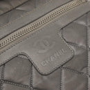 CHANEL Cococoon Shoulder Bag Nylon Gray Silver CC Auth SW1968-19