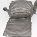 CHANEL Cococoon Shoulder Bag Nylon Gray Silver CC Auth SW1968-20