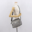 CHANEL Cococoon Shoulder Bag Nylon Gray Silver CC Auth SW1968-28