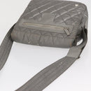 CHANEL Cococoon Shoulder Bag Nylon Gray Silver CC Auth SW1968-6
