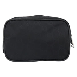 GUCCI GG Canvas Pouch Black Silver 510341 Auth SW1971V - 0
