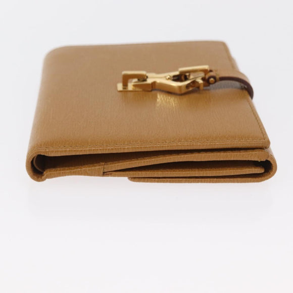 GUCCI Jackie Wallet Leather Beige Gold 035 2778 2169 Auth SW1975