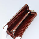 GUCCI GG Canvas Shiny Guccissima Wallet Patent leather Orange 295671 Auth SW1979-9