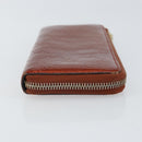 GUCCI GG Canvas Shiny Guccissima Wallet Patent leather Orange 295671 Auth SW1979-3