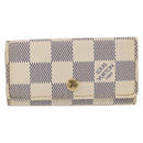LOUIS VUITTON Multicles 4 Key Case 3 Set Black Amarante Damier Azur Auth SW1982-2